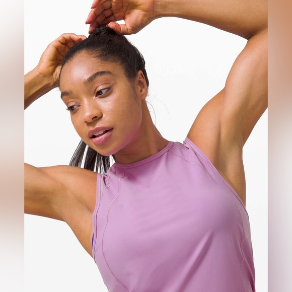 Lululemon Sculpt Tank SeaWheeze Women's Size 6 US Purple Blossom Lilac Mesh Rare - Picture 3 of 10